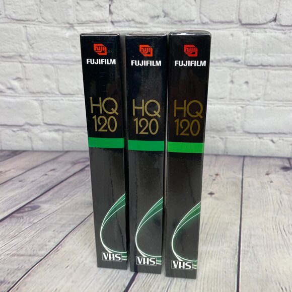 Blank VHS Tapes Fuji Film HQ 120 High Quality Lot of 3 6 Hours Brand New Lot#2 - Picture 2 of 5